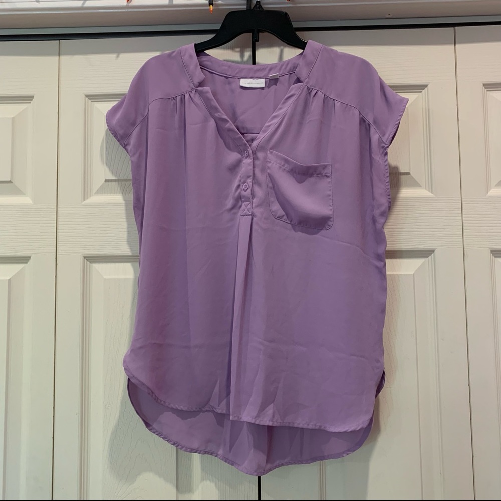 New York & Comapng Dark Lavendar Blouse